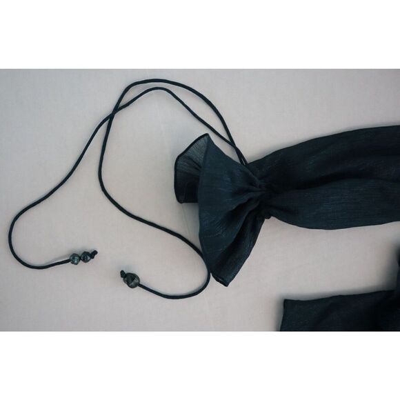 Kenzo 2TO172 5HA 73 Women's Sz 40 Deep Jade Sheer Layered Ruffle Blouse $325+ - Picture 7 of 13